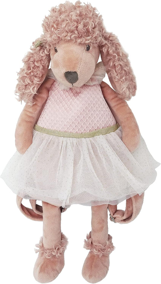 MON AMI Poodle Dog Soft Plush Backpack 21”, Toddler Backpack for Boys Girls, Kids Everyday Travel Backpack, Adjustable Straps, Stuffed Animal Toy Bag, Great Gift for Christmas