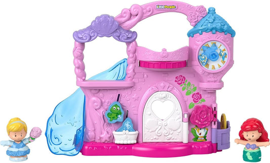 Fisher-Price Little People Toddler Toy Disney Princess Play & Go Castle Portable Playset for Pretend Play Kids Ages 18+ Months​