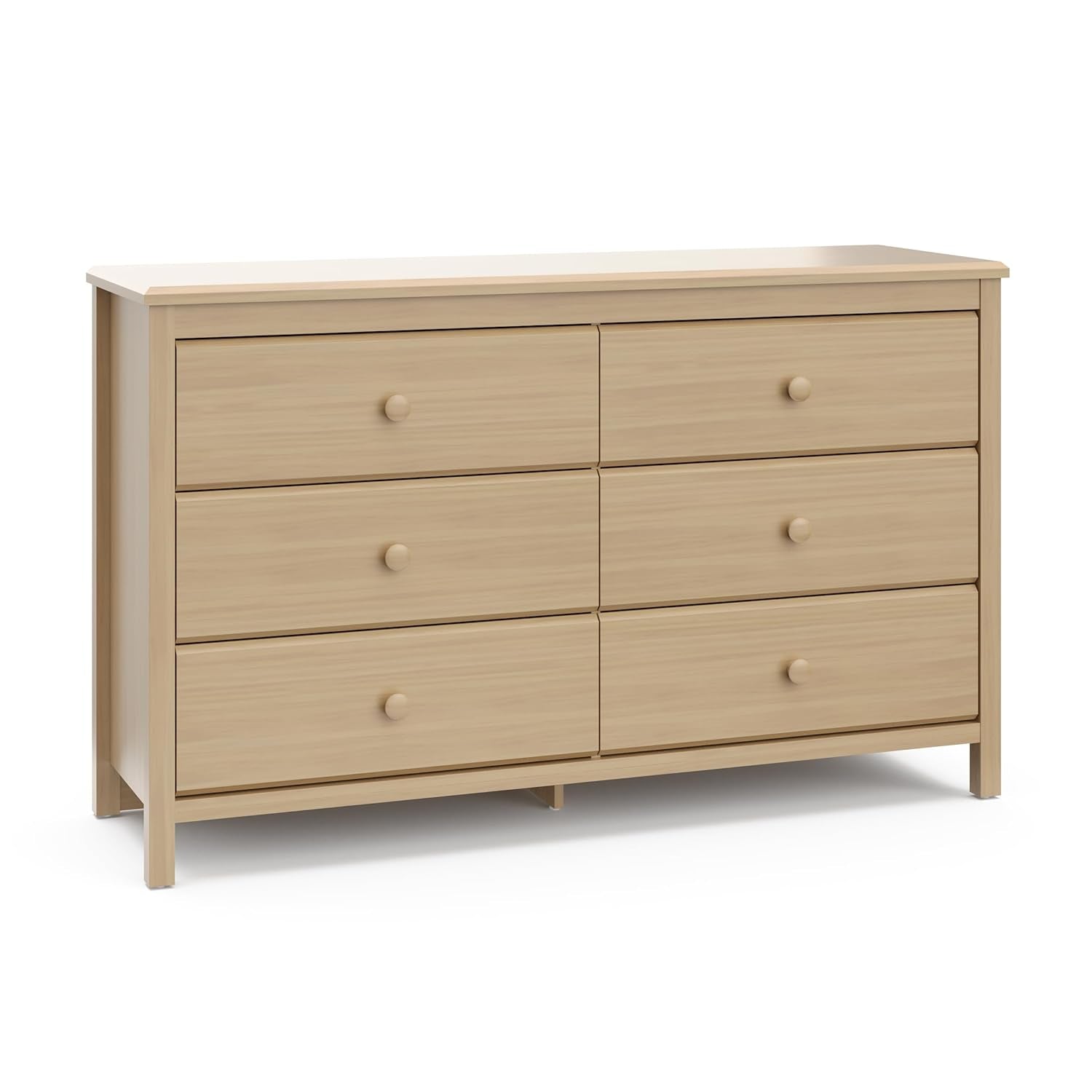 Storkcraft Alpine 6 Drawer Double Dresser (White) – GREENGUARD Gold Certified, Dresser for Nursery, 6 Drawer Dresser, Kids Dresser, Nursery Dresser Drawer Organizer, Chest of Drawers