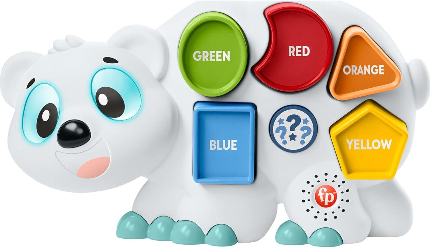 Fisher-Price Toddler Learning Toy Linkimals Puzzlin’ Shapes Polar Bear with Lights & Music for Kids Ages 18+ Months, Compatible Only with Linkimals Items