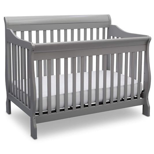 Delta Children Canton 4-In-1 Convertible Crib - Easy to Assemble, Grey