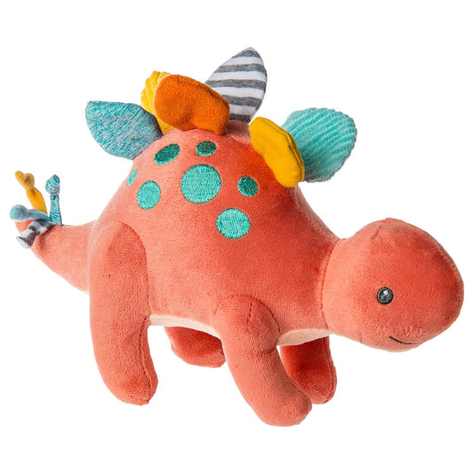 Mary Meyer Pebblesaurus Stuffed Animal Soft Toy, 10-Inches, Coral Dinosaur