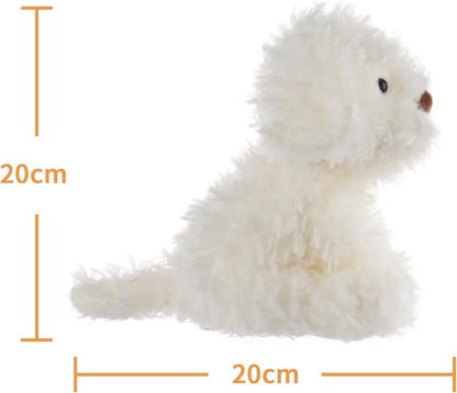 Apricot Lamb Toys Plush White Puppy Dog Stuffed Animal Soft Cuddly Perfect for Child 8 Inches