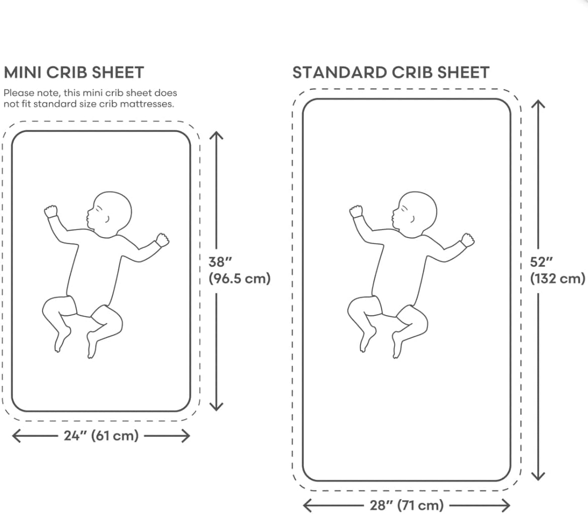 Mushie Mini Extra Soft Muslin Fitted Crib Sheet | 24"X 38" (Tradewinds)