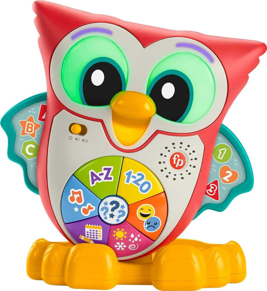 Fisher-Price Toddler Learning Toy Linkimals Light-Up & Learn Owl for Ages 18+ Months, Compatible Only with Linkimals Items