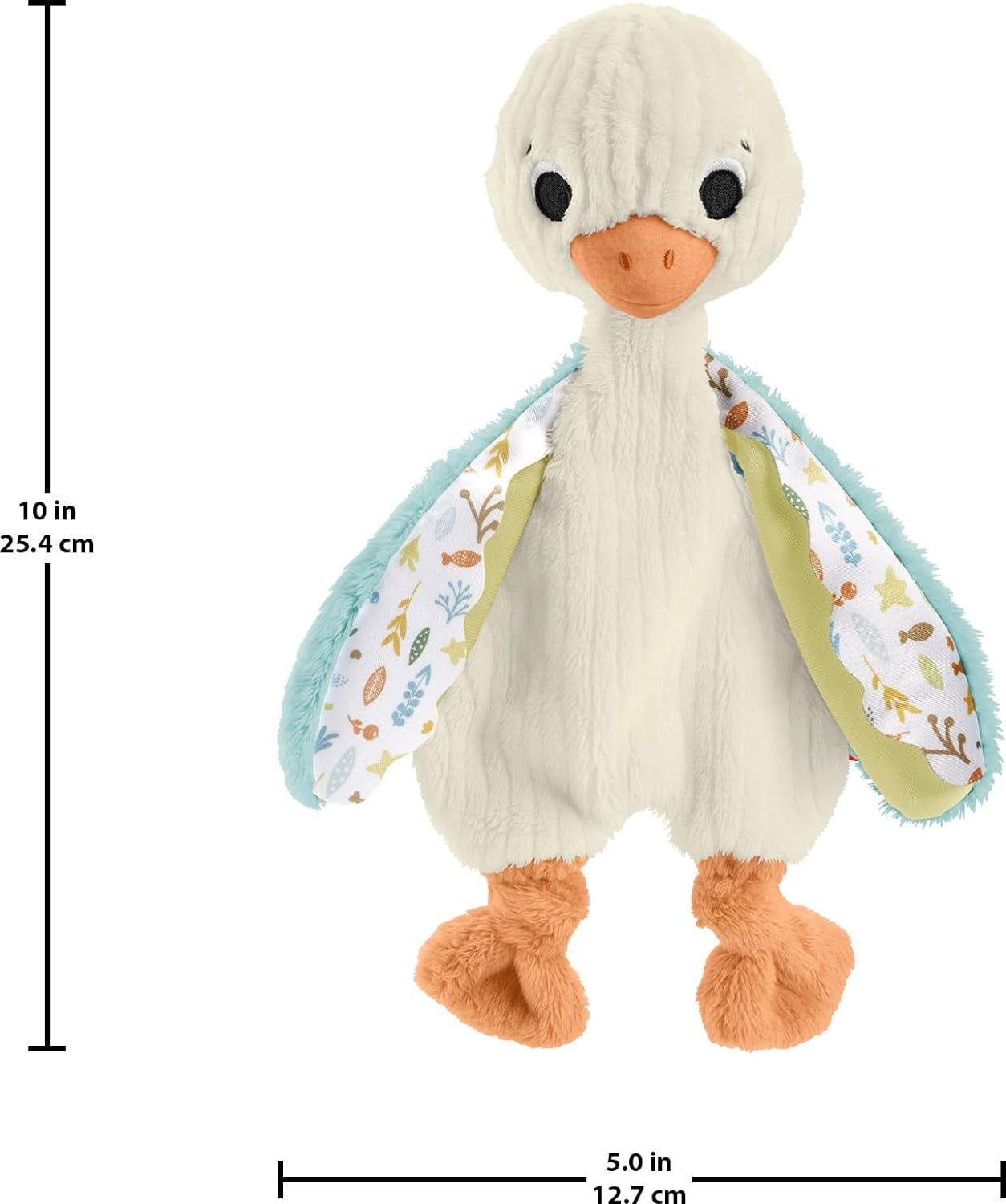 ​Fisher Price Baby Sensory Toy Snuggle up Goose Plush with Jingle Sounds for Developmental Play Newborns Ages 3+ Months