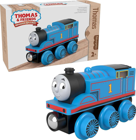 Thomas & Friends Wooden Railway Toy Train Thomas Push-Along Wood Engine for Toddlers & Preschool Kids Ages 2+ Years