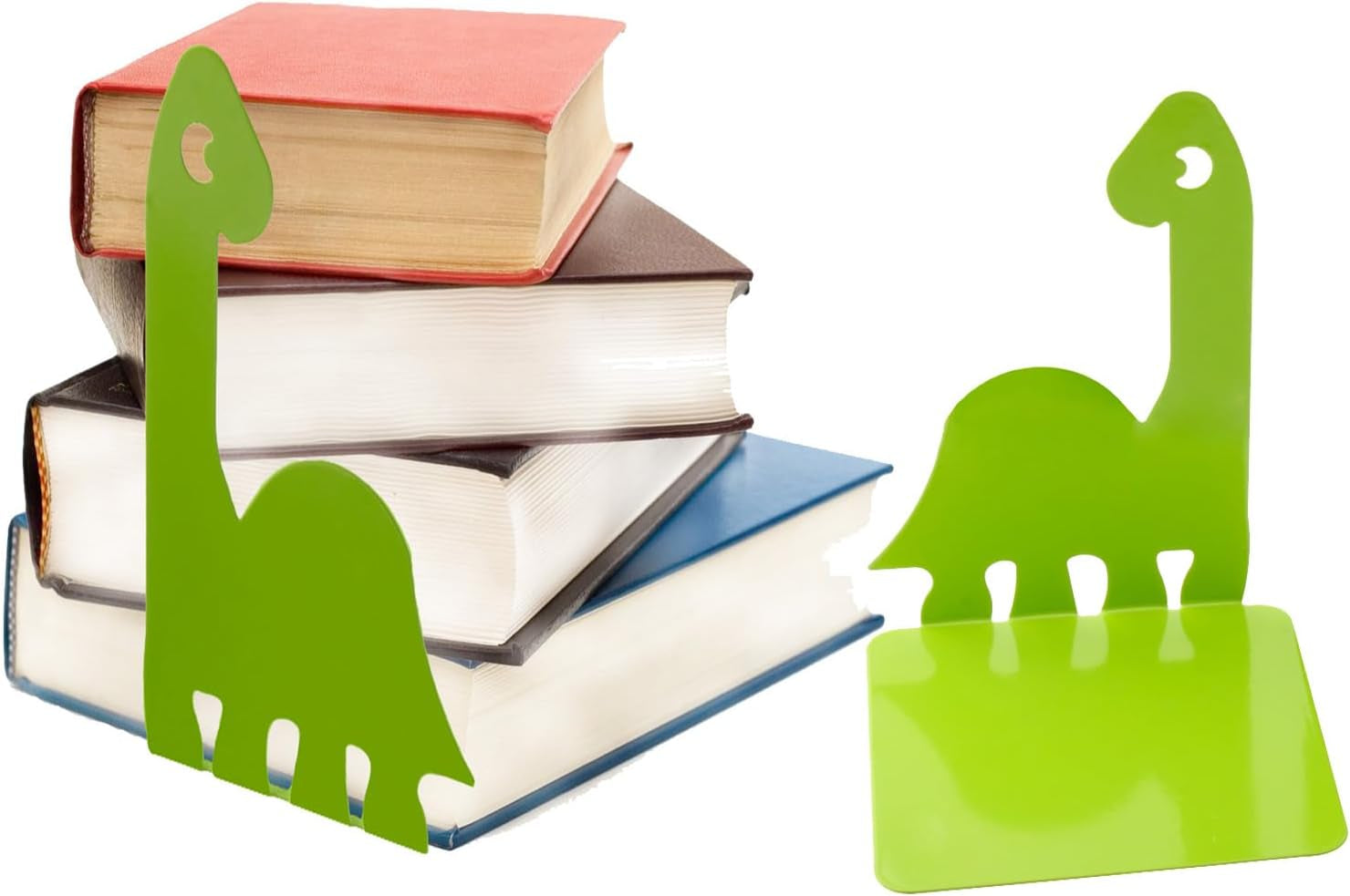 Artkingdome Dinosaur Bookends, Room Ends Books, Holder Racks Stand, Desk School Liberary Book End, Toddler Bookends Decorative 1Pair Green