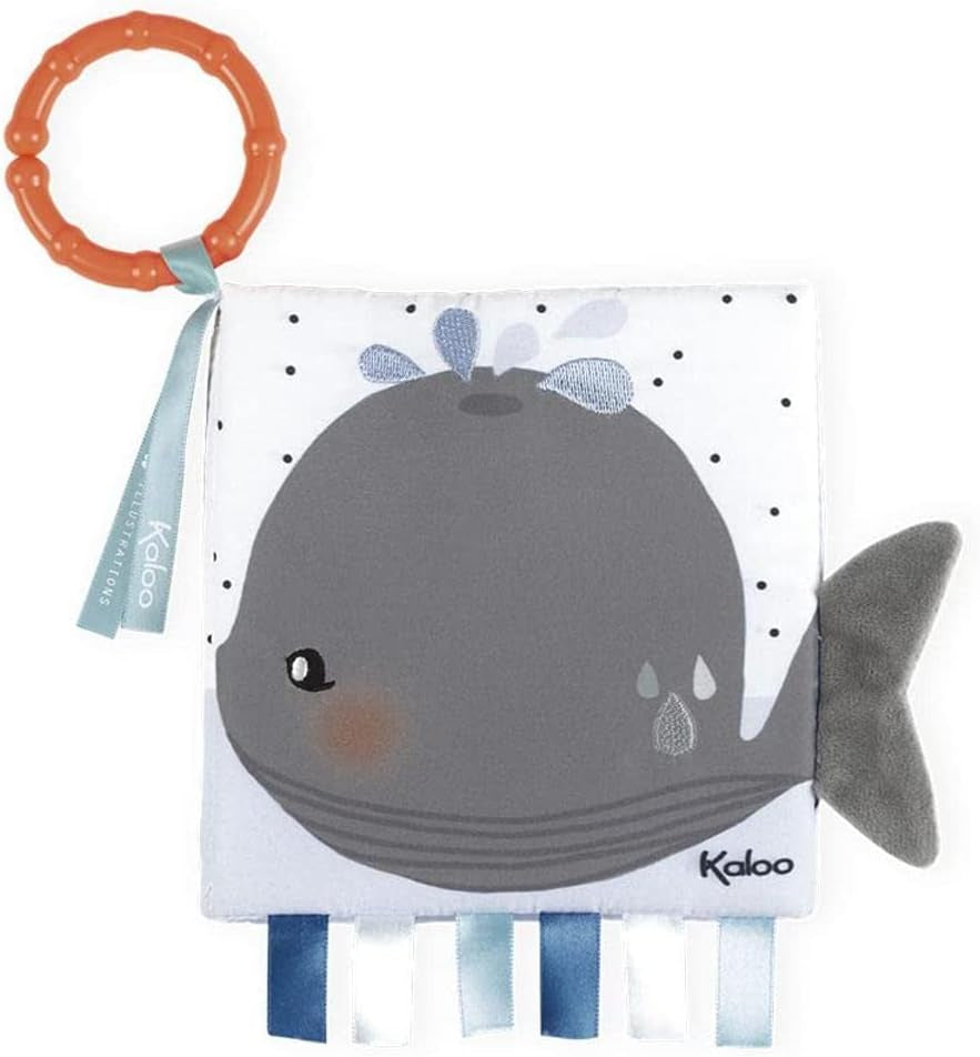 Kaloo My First the Sad Whale Activity Book with Soft Cloth Pages & Textured Shapes- Learn about Feelings Ages 0+