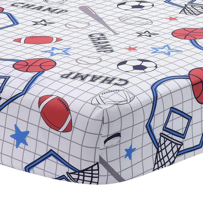 Lambs & Ivy Baby Sports 3-Piece Football/Basketball Baby Crib Bedding Set