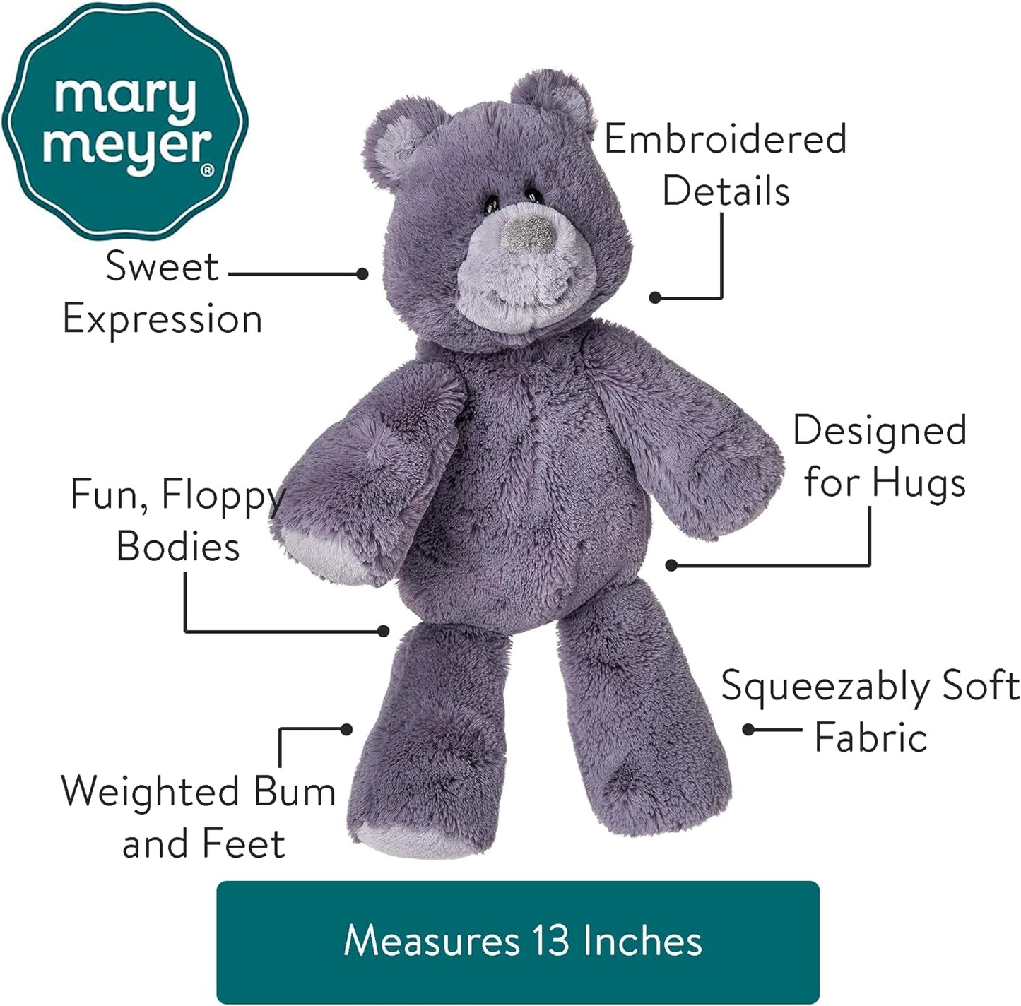 Mary Meyer Marshmallow Zoo Stuffed Animal Soft Toy, 13-Inches, Lemur