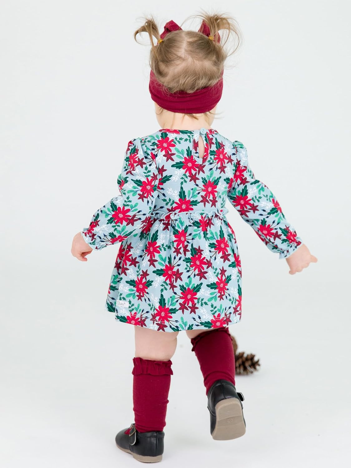 Rufflebutts Baby & Toddler Girls Knit Long Sleeve Skirted Romper with Snaps