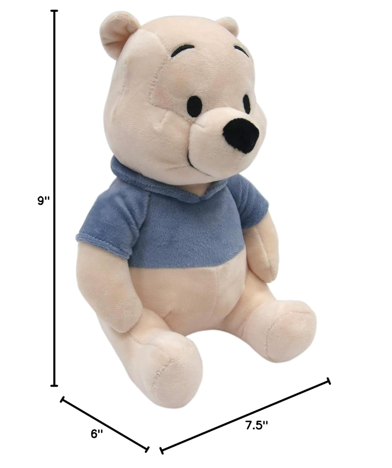 Lambs & Ivy Disney Baby Forever Pooh Bear Plush, Beige/Blue