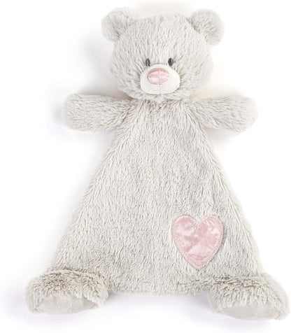 DEMDACO Birthstone Color Tourmaline and Grey 13 X 11 Inch Childrens Stuffed Animal Blankie Bear October