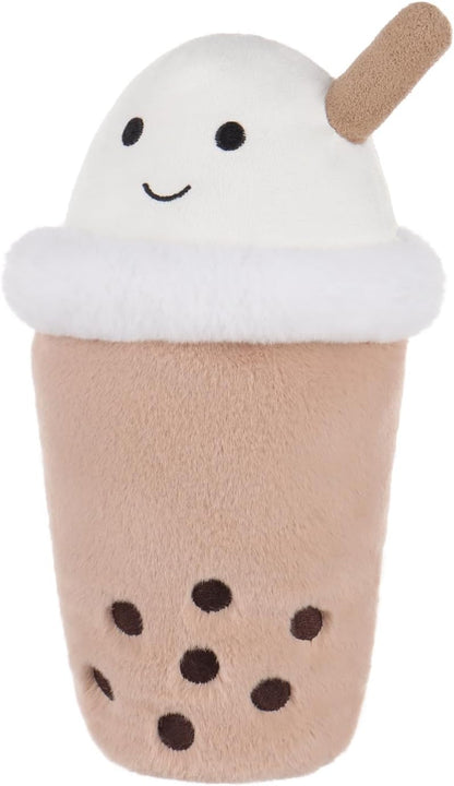 Apricot Lamb Boba Plush Stuffed Bubble Tea Plushies for Kids, Soft Cute Plush Toys for Baby Girl and Boy, Fluffy Milk Tea Brown 7.9 Inches