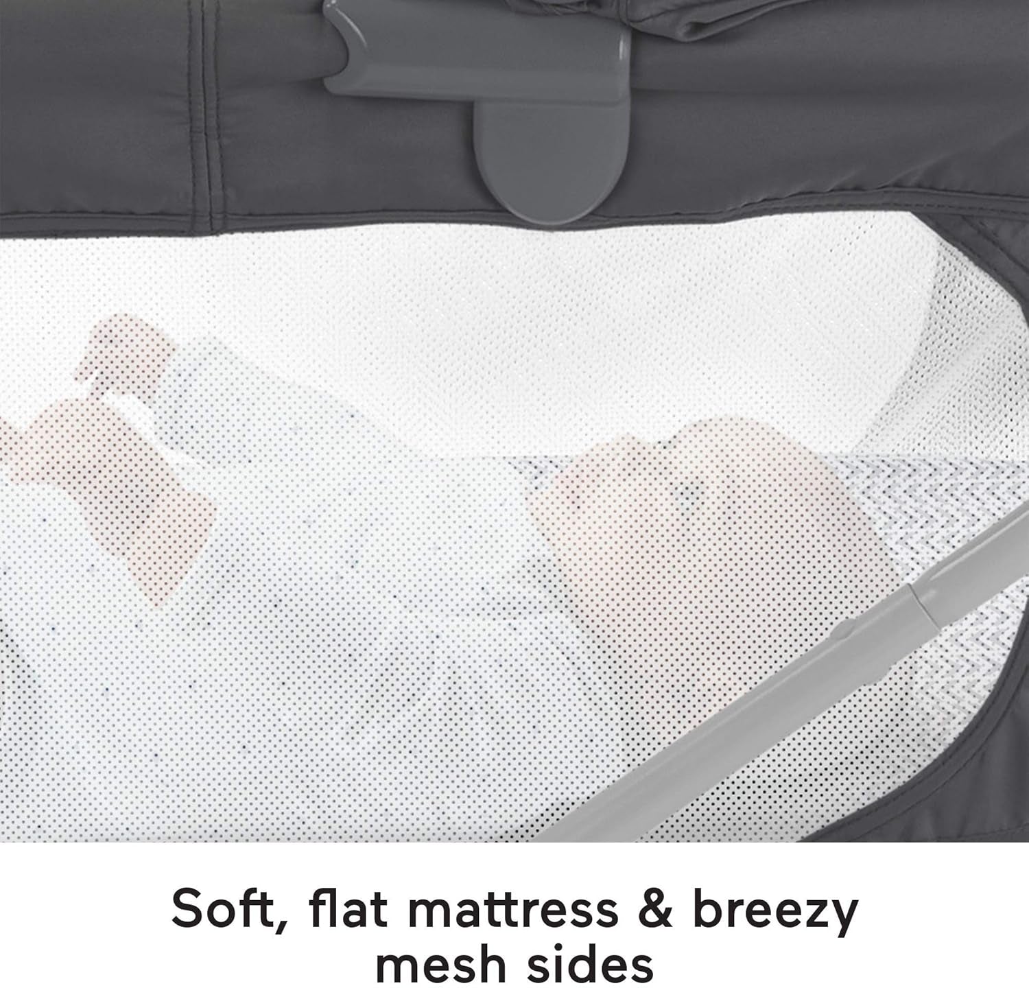 Fisher-Price Portable Baby Crib Soothing View Projection Bassinet with Lights Music Vibrations & Slim Fold for Newborns 0+ Months, Pencil Strokes