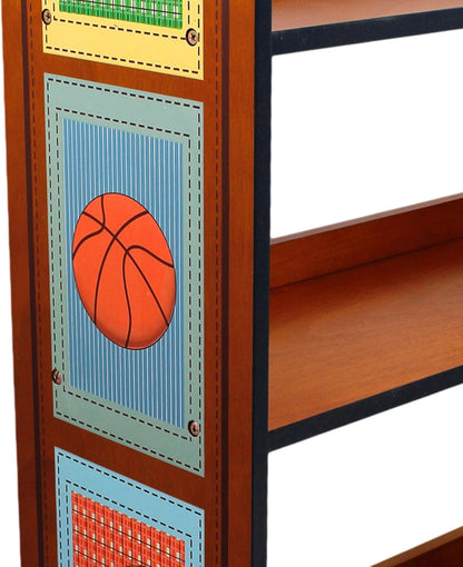 Fantasy Fields - Lil' Sports Fan Thematic Kids Wooden Bookcase with Storage | Imagination Inspiring Hand Crafted & Hand Painted Details Non-Toxic, Lead Free Water-Based Paint