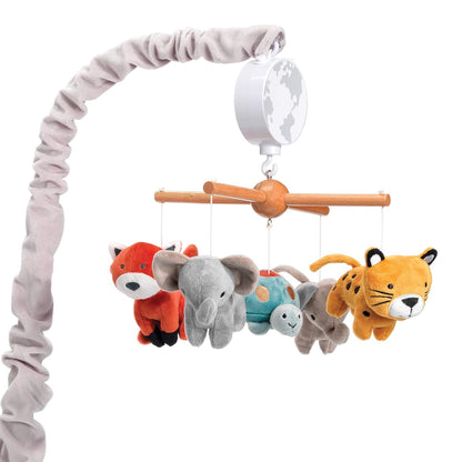 Lambs & Ivy Wild Life Musical Baby Nursery Crib Mobile - Protect the Animals