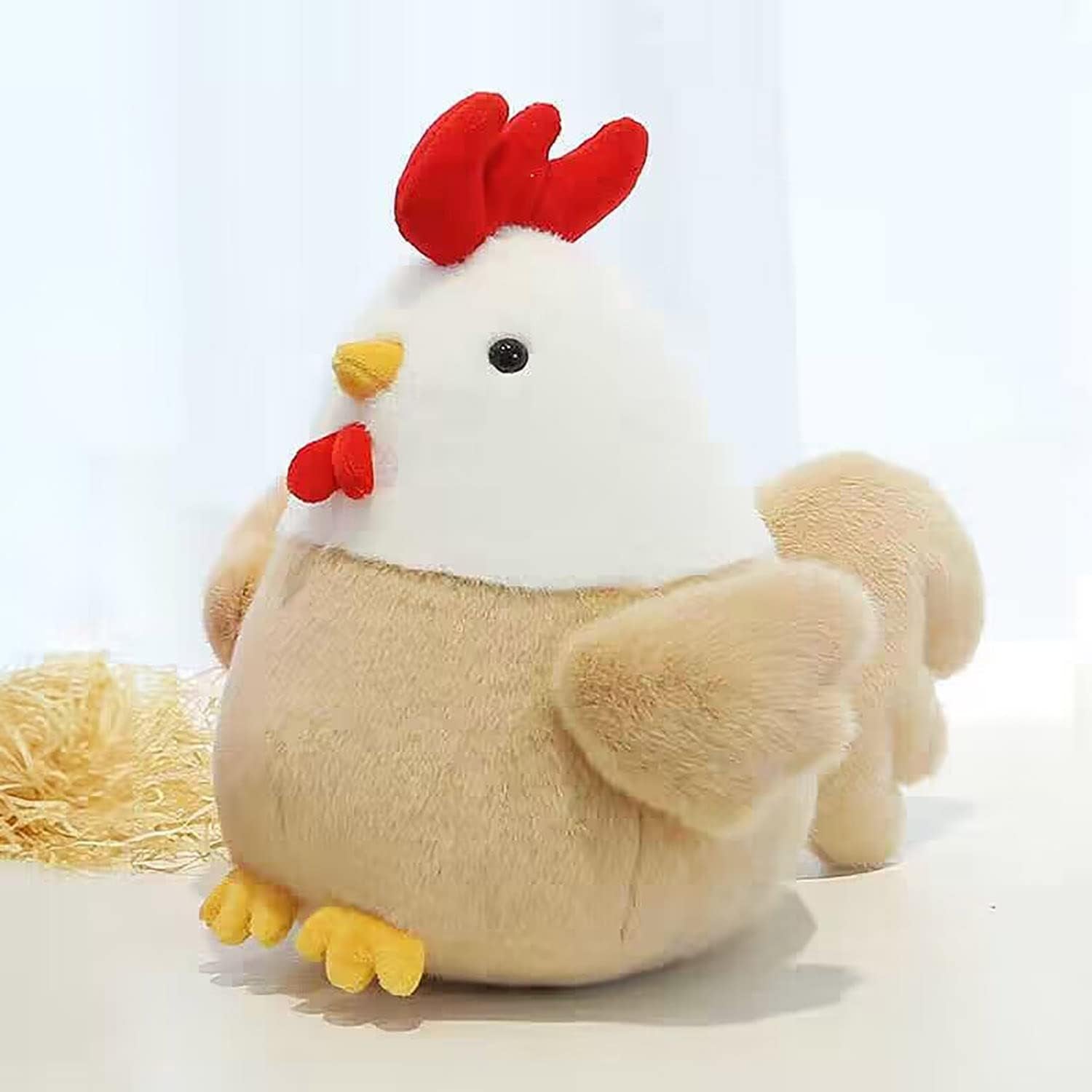 Chicken Stuffed Animal Chicken Plush Doll Toy 8 Inch for Girls Christmas (Chicken)